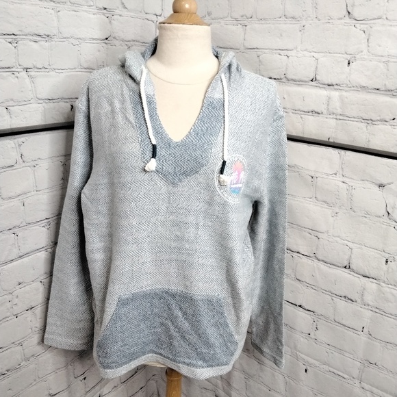 Ocean Drive Tops - Ocean Drive Terry Cloth Pale Blue Sweatshirt